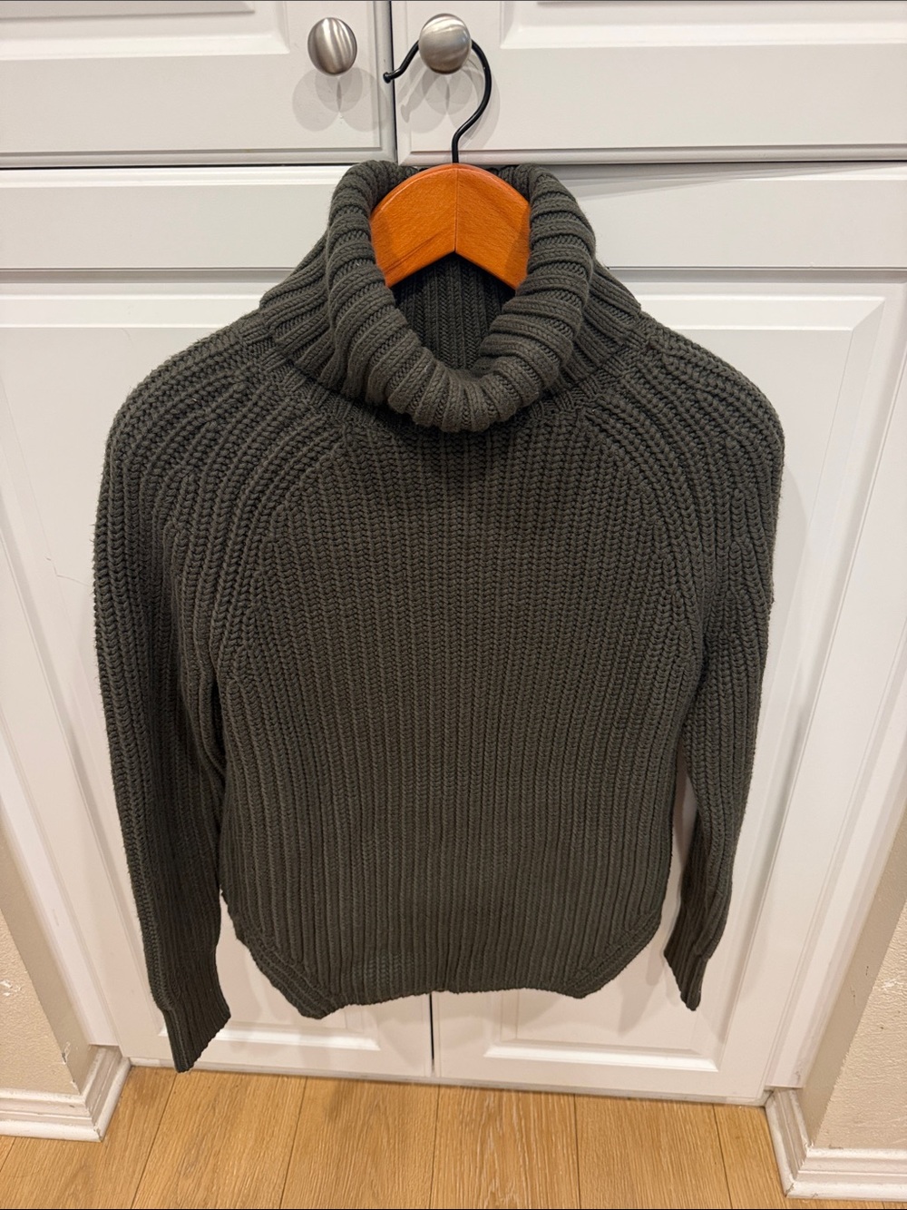 Alp N Rock Olive Green Ribbed Turtleneck Sweater
